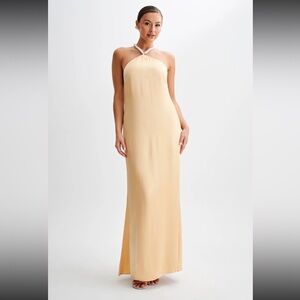 BRAND NEW WITH TAGS!!! Meshki pale yellow formal gown/ maxi dress.
